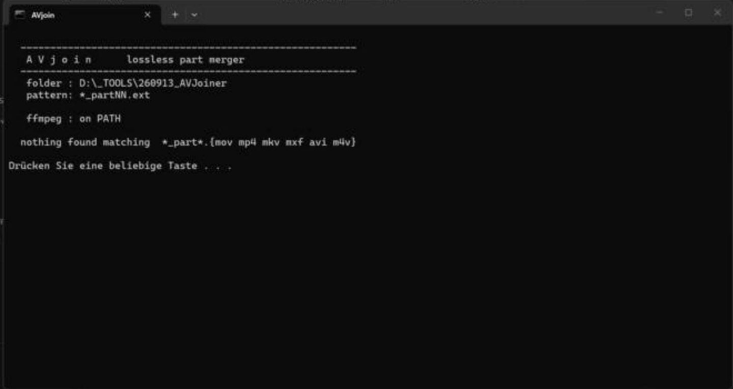 AVjoin: console · empty folder
