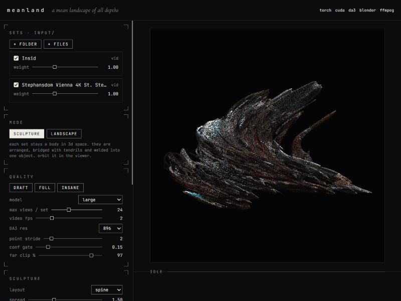 meanland: sculpture mode · two sets